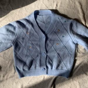 yesstyle embroidered knit flower cardigan